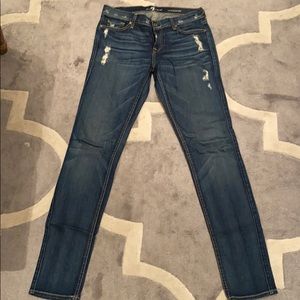 7 For All Mankind Roxanne distressed straight leg